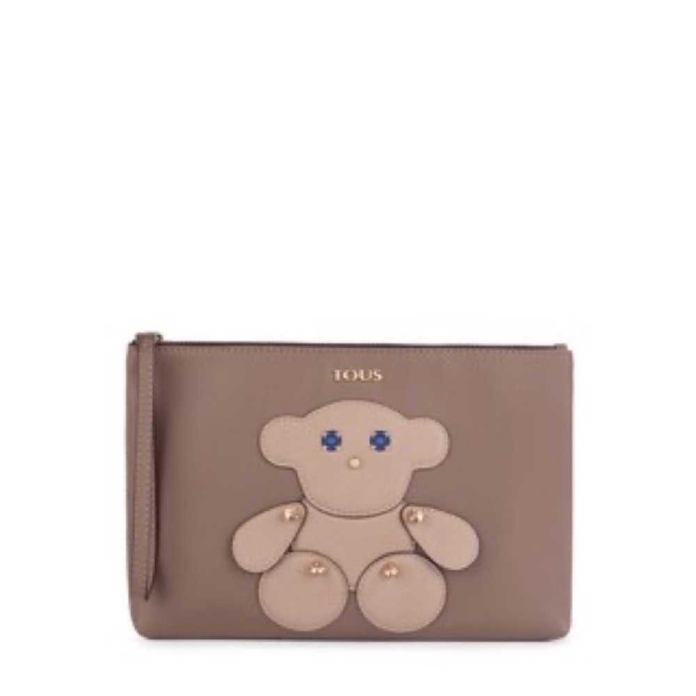 Tous Taupe Patcha Maia Clutch bag with dustbag.